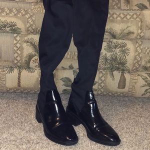 Zara over the knee black boots